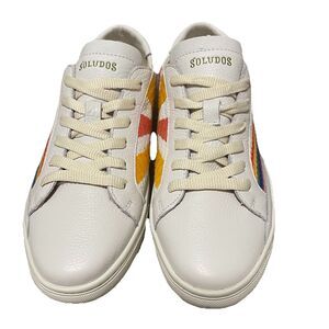 Soludos Womens Good Vibes Rainbow Wave White Sneaker 8.5 NWOB The Original Ibiza